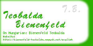 teobalda bienenfeld business card